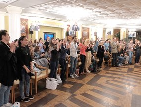 Мастер-класс Александра Калягина для участников Международной летней театральной школы СТД РФ